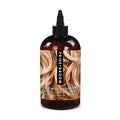 Dog shampoo bottle with pump cap, back label reading THE NON SHEDDER