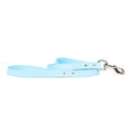 Light blue waterproof dog leash with metal clasp and adjustable D-ring hardware