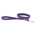 Purple waterproof dog leash with silver metal clip and adjustable buckle