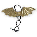 Gold dragon wings dog Halloween costume with center harness strap