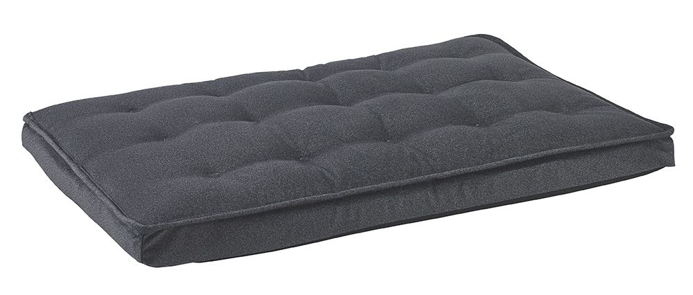Flint luxury crate mattress in dark gray with quilted, cushioned top