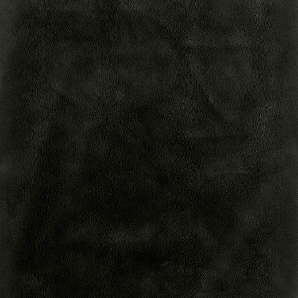 Reversible faux fur dog blanket, dark charcoal plush close-up texture