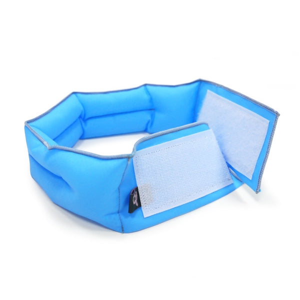 Blue cooling collar with padded liner insert and side flap