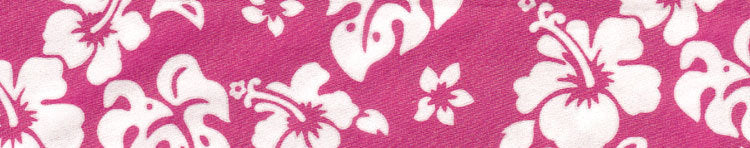 Hot pink floral patterned fabric detail for a dog collar