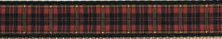Red plaid dog harness fabric panel