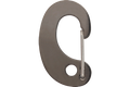 Charcoal stainless steel dog tag clip with swivel ring and snap pin