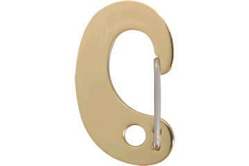 Gold stainless steel dog tag clip with swivel ring and snap pin