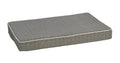 Herringbone dog mattress with dark gray textured cover and raised padded sides