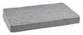 Allumina isotonic memory foam dog mattress, rectangular gray fabric with piped edge