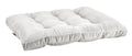 Dream Futon dog bed in light gray, tufted mattress with ruffled edge