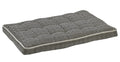 Herringbone luxury crate mattress with dark chevron pattern, flat top and stitched edges