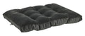 Gray cushioned dog futon bed with quilted top and folded side edges