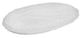 Orthopedic dog bed foam insert with white oval cushion cover