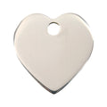 Red Dingo heart-shaped stainless steel dog tag with round hanging hole